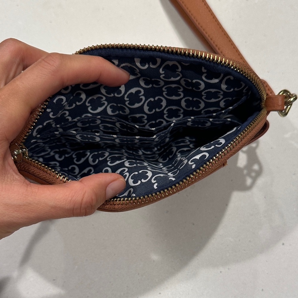 Emma Fox Tan Wristlet with Gold Accent - Picture 3 of 3